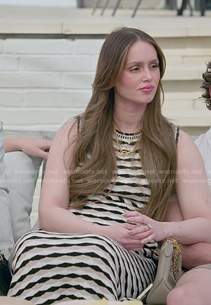 Mikayla's stripe knit dress on The Secret Lives of Mormon Wives