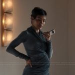 Milan’s black velvet mini dress on Alls Fair