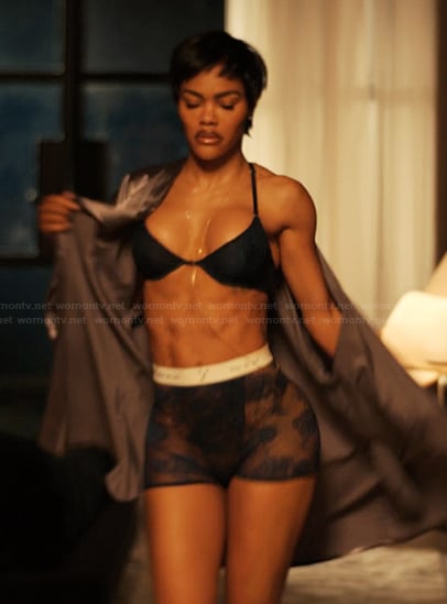 Milan’s blue lace briefs on Alls Fair