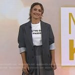 Minka Kelly’s grey plaid skirt on Today