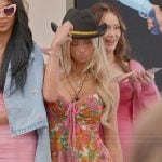 Miranda’s floral print tie front dress on The Secret Lives of Mormon Wives