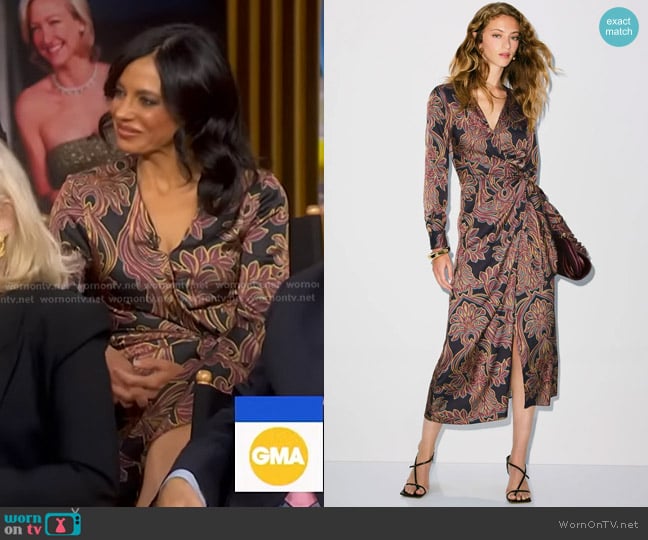 MISA Los Angeles Floral Printed Eliza Dress worn by Dr. Tara Narula on Good Morning America