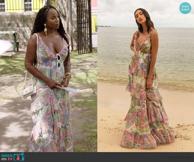 Miss June Ingrid Long Dress worn by Jassi on The Real Housewives of Potomac