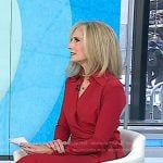 Misty Belles’s red collared wrap dress on Today