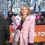 Jenna’s pink mohair wrap coat on Today