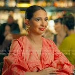 Molly’s coral puff-sleeve dress on Loot