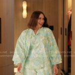 Molly’s green floral pajamas and robe on Loot