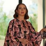 Molly’s pink and black printed dress on Loot