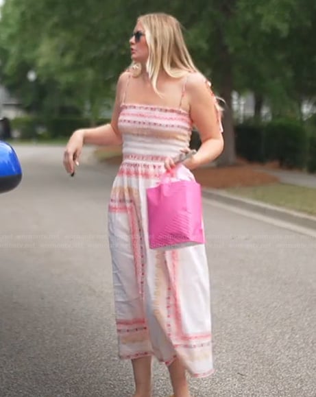 Molly's embroidered maxi dress on Southern Charm