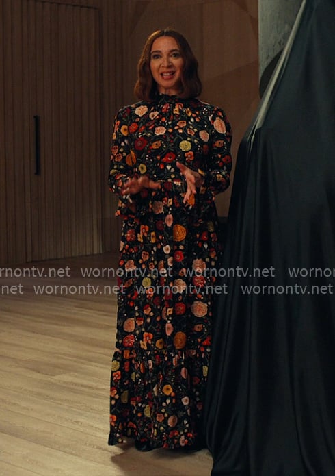 Molly’s floral maxi dress on Loot