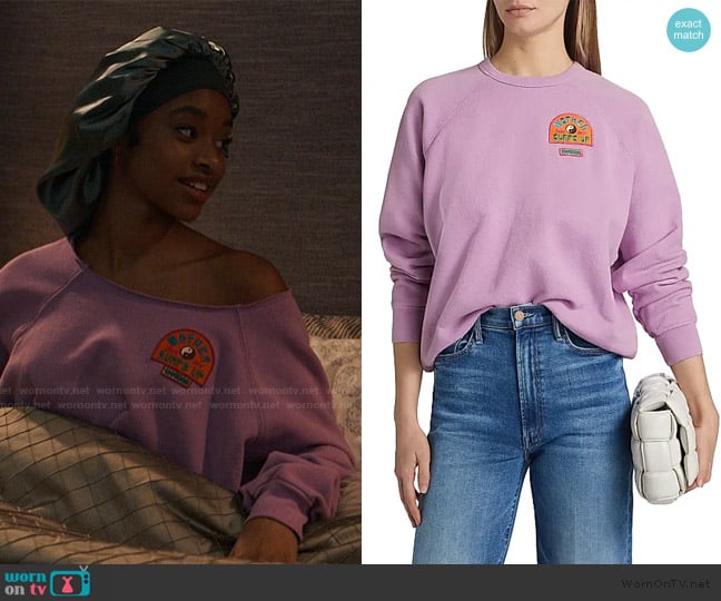 Mother The Biggie Concert Crewneck Sweatshirt worn by Ashley Banks (Akira Akbar) on Bel-Air
