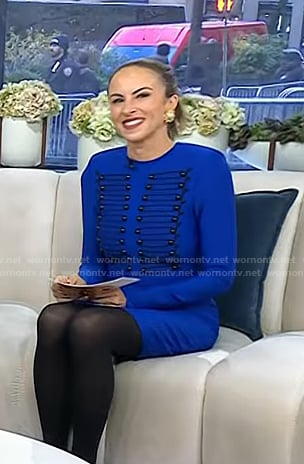 Myka Meier’s blue minitary dress on Today