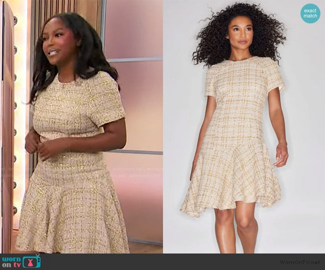 Makho Ndlovu’s tweed dress on Sherri Makho Ndlovu’s tweed dress on Sherri