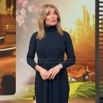 Kit’s navy turtleneck dress on Access Hollywood