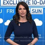 Maria’s navy keyhole dress on Today