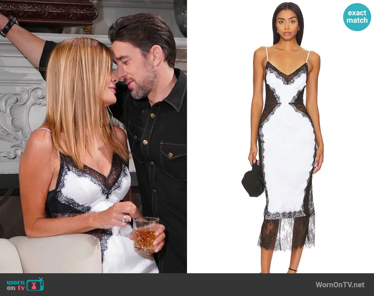 NBD Lilia Midi Dress worn by Phyllis Summers (Michelle Stafford) on The Young and the Restless