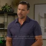 Nick’s navy striped shirt on The Young and the Restless