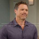 Nick’s navy striped shirt on The Young and the Restless