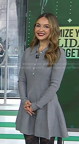 Nicole Lapin’s grey polo dress on Today