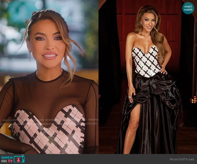 Nicole Moan Ceramic Corsets custome made worn by Chrishell Stause on Selling Sunset