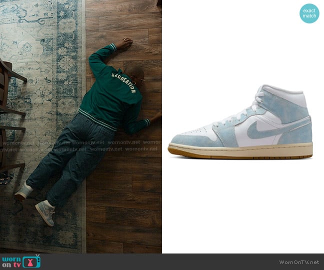 Nike Air Jordan 1 Mid SE Velvet Basketball Sneaker worn by Henrietta Wilson (Aisha Hinds) on 9-1-1