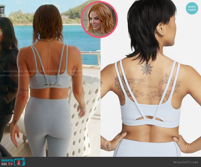 Nike Zenvy Strappy Light-Support Padded Sports Bra worn by Whitney Rose on The Real Housewives of Salt Lake City