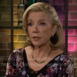 Nikki's rose print wrap dress on The Young and the Restless