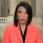 Nikole Killion’s coral blazer on CBS Mornings