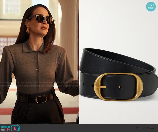 Nili Lotan Nili leather belt worn by Carrington Lane (Sarah Paulson) on Alls Fair