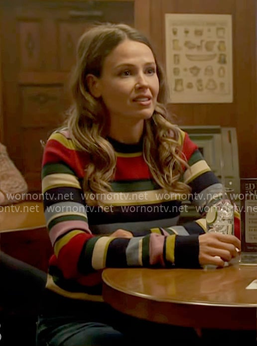 Novak's multi colored striped sweater on Chicago Fire