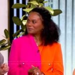 Tabitha Brown’s colorblock suit on The View