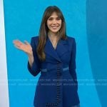 Elizabeth Olsen’s blue blazer and mini skirt on Today