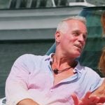 Mel’s ombre button down shirt on The Golden Bachelor