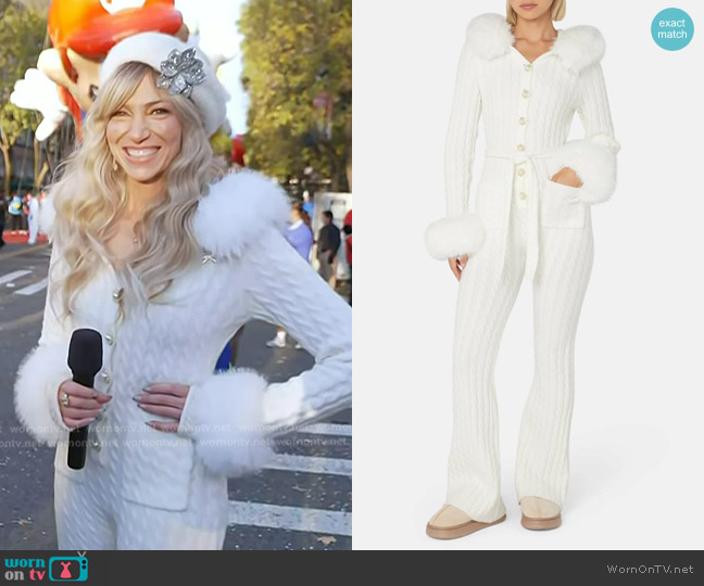 Debbie Gibson’s white cable knit jumpsuit on Today