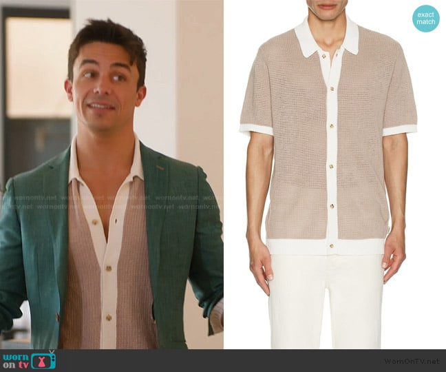 Onio Short Sleeve Button Up Shirt worn by (Gio Helou) on Selling the OC