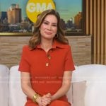 Rebecca’s orange polo dress on Good Morning America