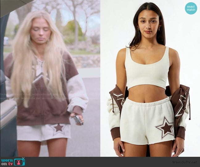 Pacsun Starred Sweat Shorts worn by Miranda McWhorter on The Secret Lives of Mormon Wives