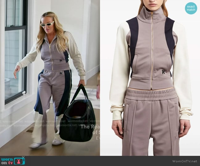Palm Angels PA Monogram Track Jacket worn by Heather Gay on The Real Housewives of Salt Lake City