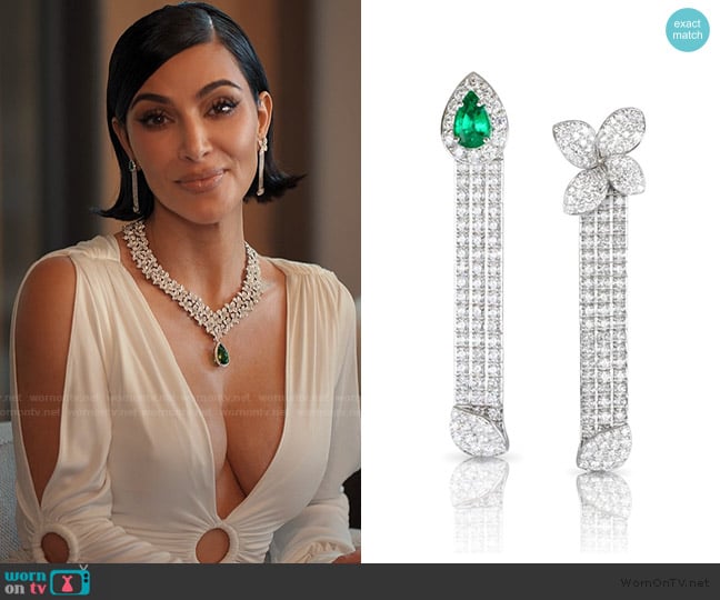 Pasquale Bruni Heart to Earth Earrings worn by Allura Grant (Kim Kardashian) on Alls Fair