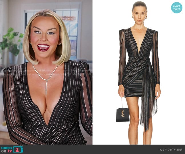 PatBO Prism Lurex Mini Dress worn by Whitney Rose on The Real Housewives of Salt Lake City