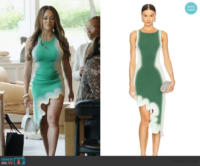 PH5 Aster Reversible Wavy Asymmetric Dress worn by Ashley Darby on The Real Housewives of Potomac