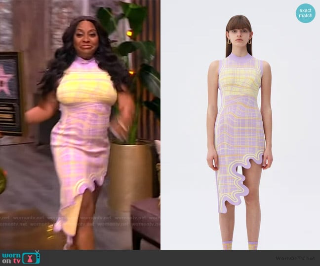 PH5 Mia Signature Wavy Plaid Dress in Eco Yan worn by Sherri Shepherd on The View