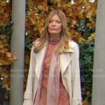 Phyllis’s long pink dress with scarf on The Young and the Restless