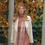 Phyllis’s long pink dress with scarf on The Young and the Restless