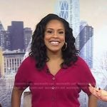 Sheinelle’s pink short sleeve cardigan on Today
