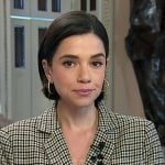 Julie’s houndstooth patch blazer on NBC News Daily