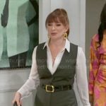 Pamela’s green jumpsuit on Beyond the Gates