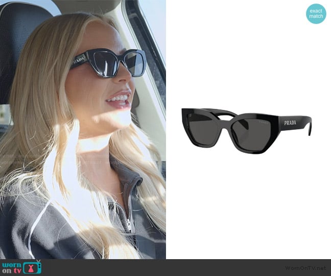 Prada Cat-eye frame sunglasses worn by Mayci Neeley on The Secret Lives of Mormon Wives