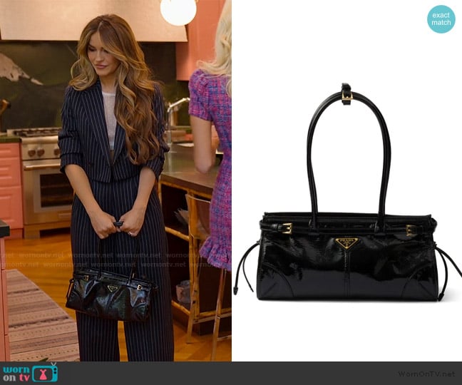 Prada Medium Bonnie tote bag worn by Chrishell Stause on Selling Sunset