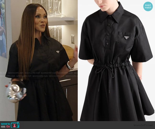 Prada Short-sleeved Re-Nylon Dress worn by Ashley Darby on The Real Housewives of Potomac